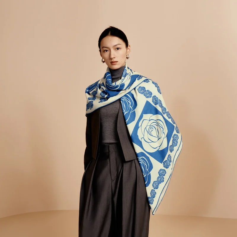 Printed silk scarf 21