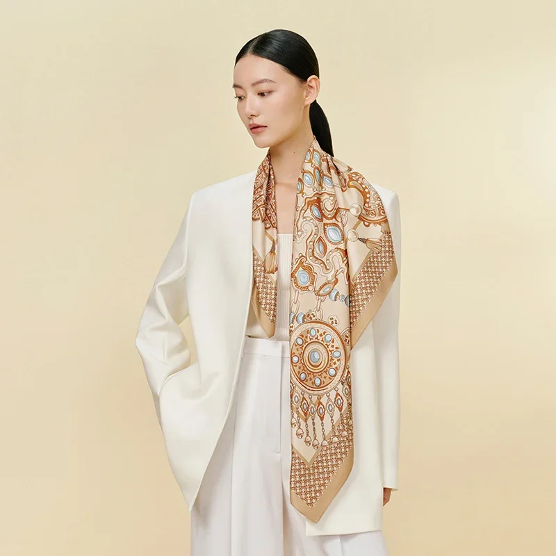 Neck silk scarf 25