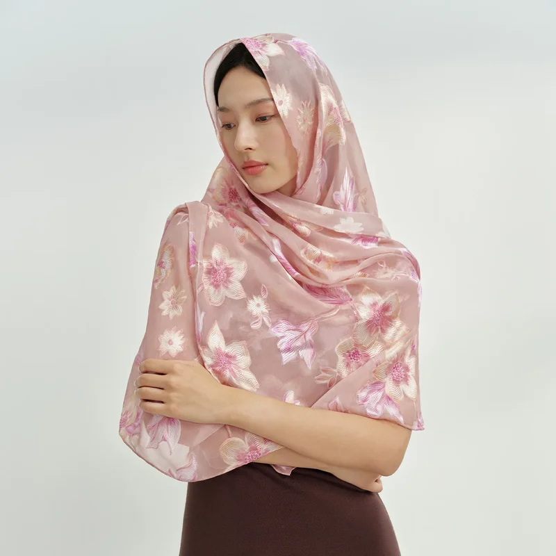 Square silk scarf 54