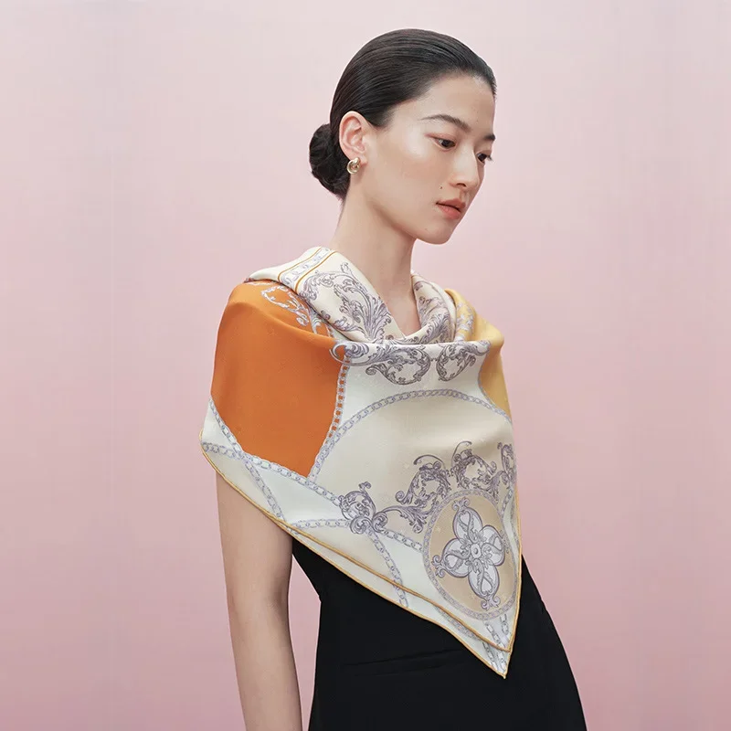 Silk twill scarf 61