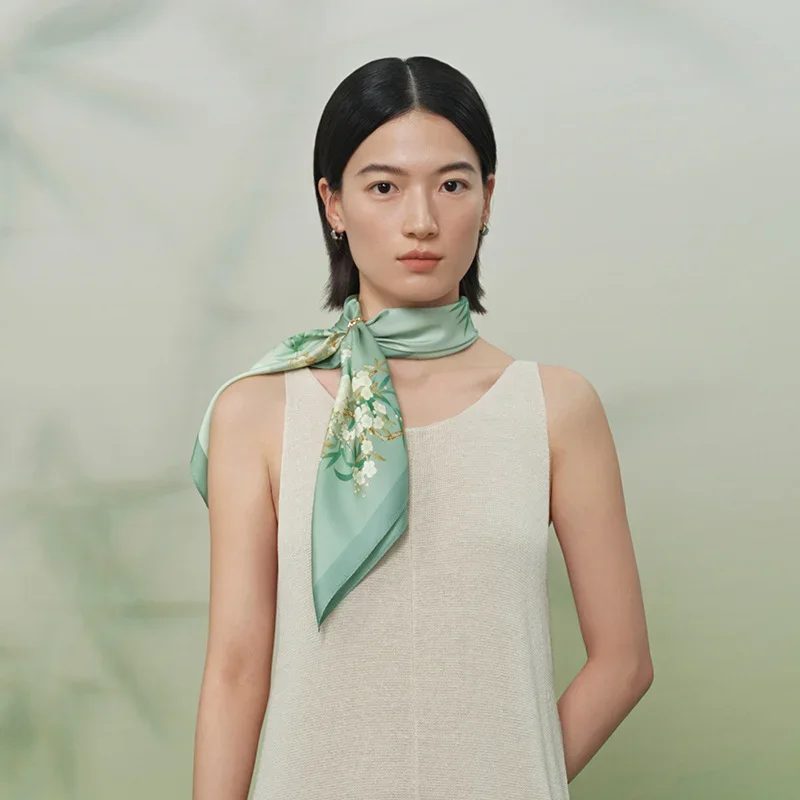 Designer silk scarf 64