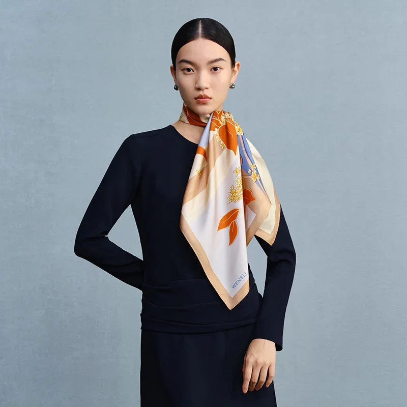 Hand rolled silk scarf 67