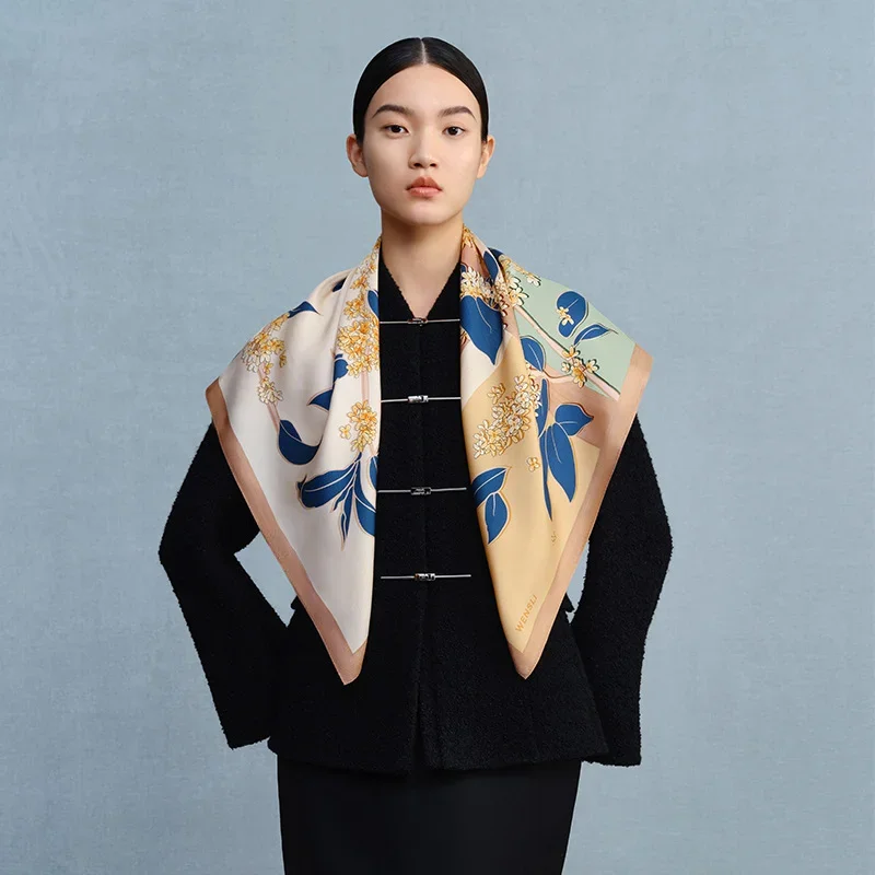 Square silk scarf 69
