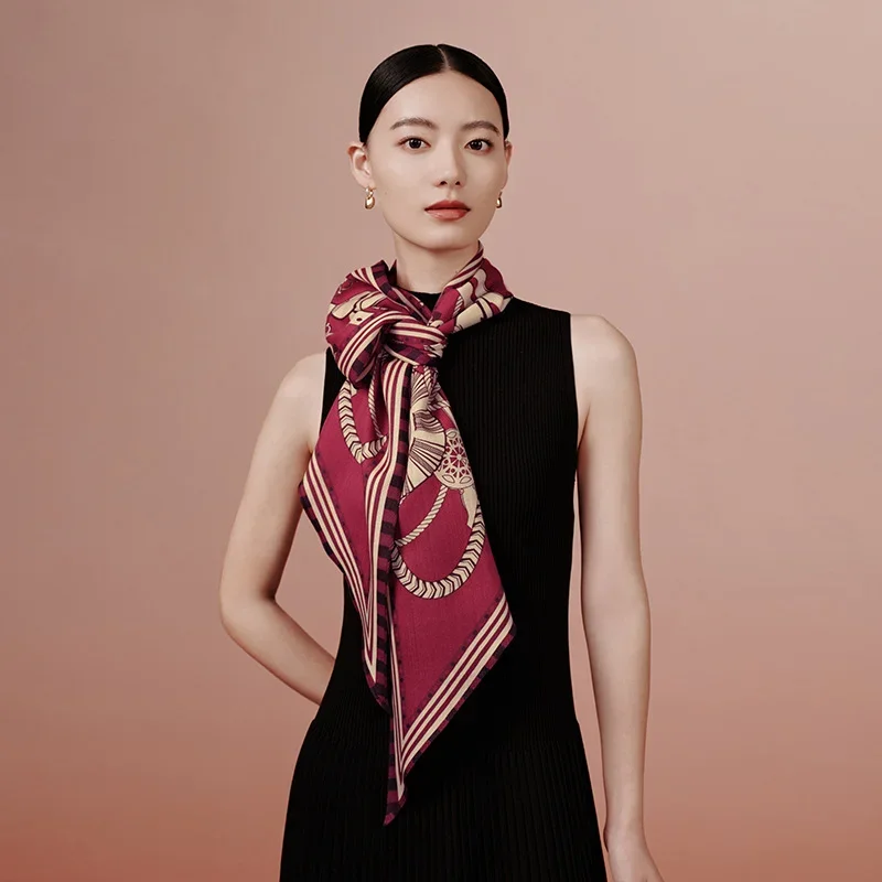 Hand rolled silk scarf 82