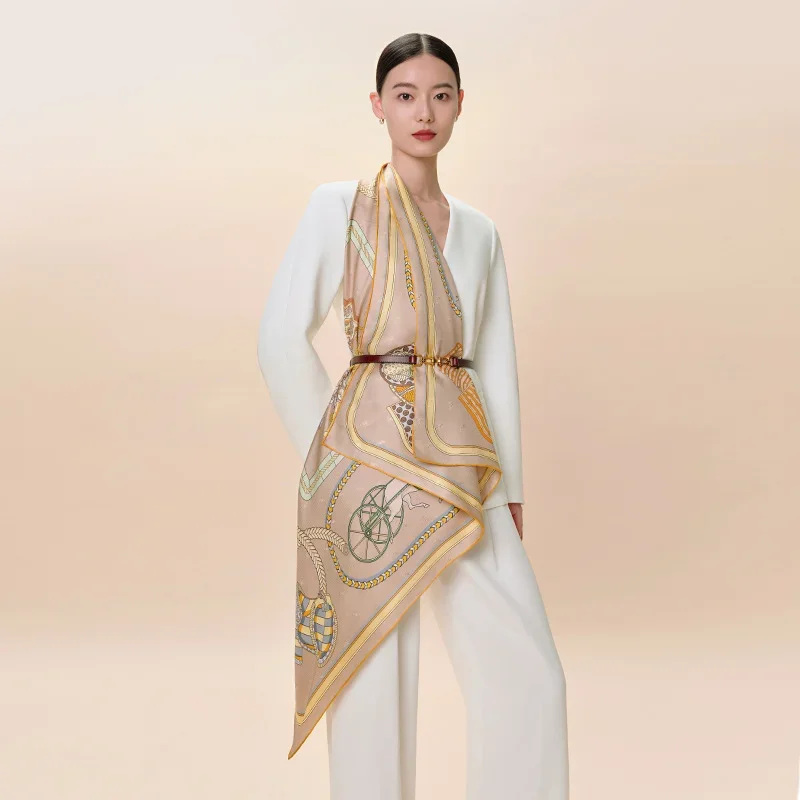 Neck silk scarf 85